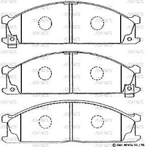 Advics SN575P - Kit pastiglie freno, Freno a disco autozon.pro