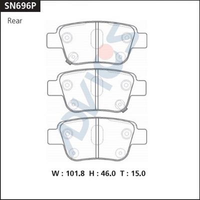 Advics SN696P - Kit pastiglie freno, Freno a disco autozon.pro