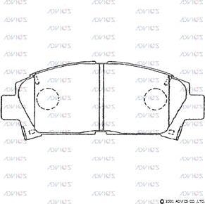 Advics SN666P - Kit pastiglie freno, Freno a disco autozon.pro