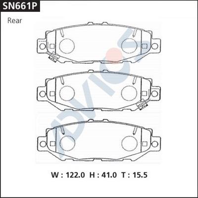 Advics SN661P - Kit pastiglie freno, Freno a disco autozon.pro