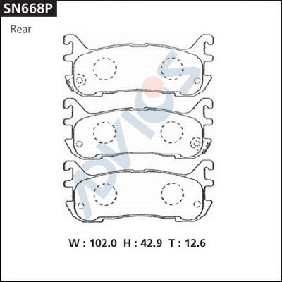 Advics SN668P - Kit pastiglie freno, Freno a disco autozon.pro