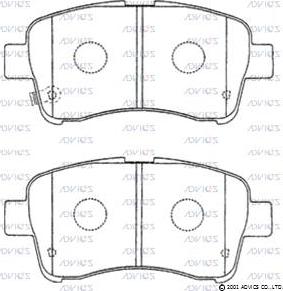 Advics SN684P - Kit pastiglie freno, Freno a disco autozon.pro