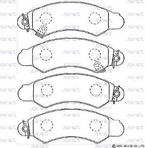 Advics SN681P - Kit pastiglie freno, Freno a disco autozon.pro