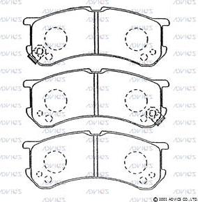 Advics SN676P - Kit pastiglie freno, Freno a disco autozon.pro