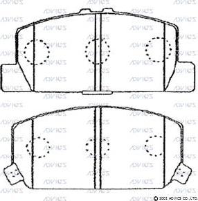 Advics SN670 - Kit pastiglie freno, Freno a disco autozon.pro