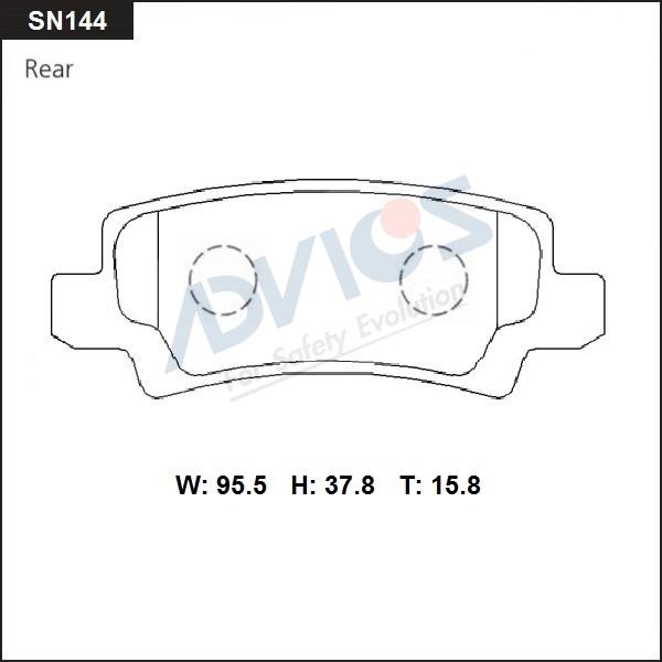 Advics SN144 - Kit pastiglie freno, Freno a disco autozon.pro