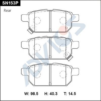 Advics SN153P - Kit pastiglie freno, Freno a disco autozon.pro