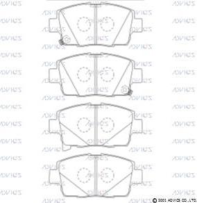 Advics SN130P - Kit pastiglie freno, Freno a disco autozon.pro