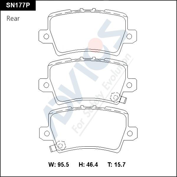 Advics SN177P - Kit pastiglie freno, Freno a disco autozon.pro