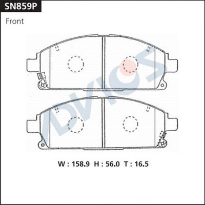 Advics SN859P - Kit pastiglie freno, Freno a disco autozon.pro