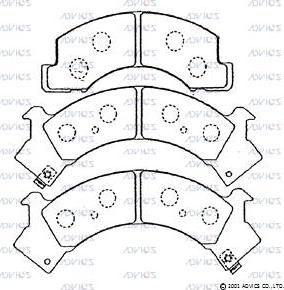 Advics SN858P - Kit pastiglie freno, Freno a disco autozon.pro