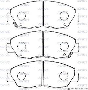 Advics SN852P - Kit pastiglie freno, Freno a disco autozon.pro