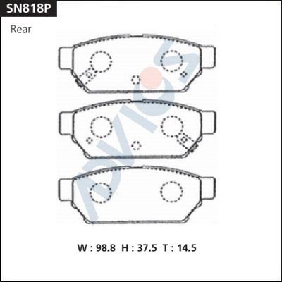 Advics SN818P - Kit pastiglie freno, Freno a disco autozon.pro