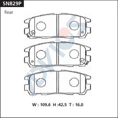 Advics SN829P - Kit pastiglie freno, Freno a disco autozon.pro