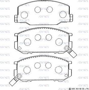 Advics SN825P - Kit pastiglie freno, Freno a disco autozon.pro