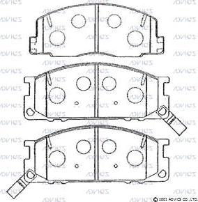 Advics SN826P - Kit pastiglie freno, Freno a disco autozon.pro