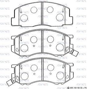 Advics SN827P - Kit pastiglie freno, Freno a disco autozon.pro