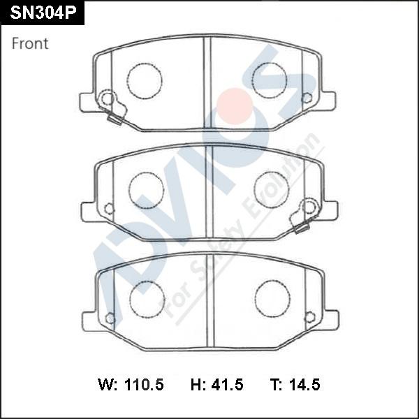 Advics SN304P - Kit pastiglie freno, Freno a disco autozon.pro