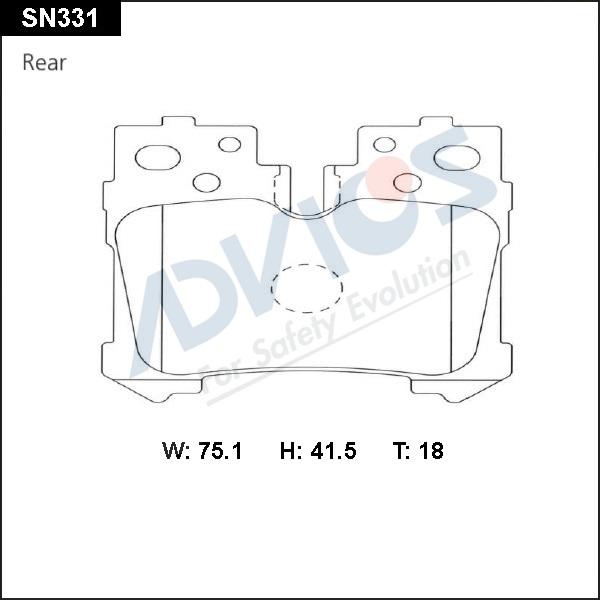 Advics SN331 - Kit pastiglie freno, Freno a disco autozon.pro