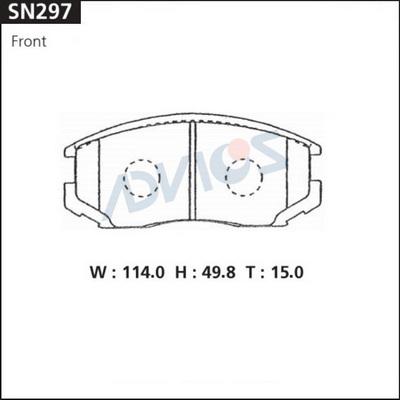 Advics SN297 - Kit pastiglie freno, Freno a disco autozon.pro