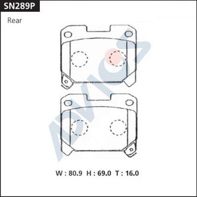 Advics SN289P - Kit pastiglie freno, Freno a disco autozon.pro