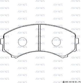 Advics SN281P - Kit pastiglie freno, Freno a disco autozon.pro