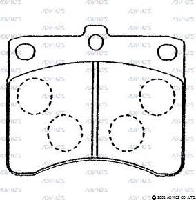 Advics SN233 - Kit pastiglie freno, Freno a disco autozon.pro