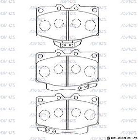 Advics SN274P - Kit pastiglie freno, Freno a disco autozon.pro