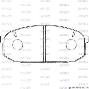 Advics SN272 - Kit pastiglie freno, Freno a disco autozon.pro
