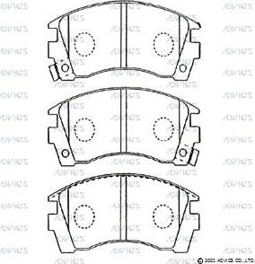 Advics SN798P - Kit pastiglie freno, Freno a disco autozon.pro