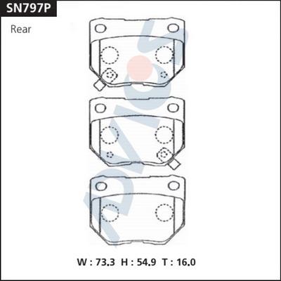 Advics SN797P - Kit pastiglie freno, Freno a disco autozon.pro