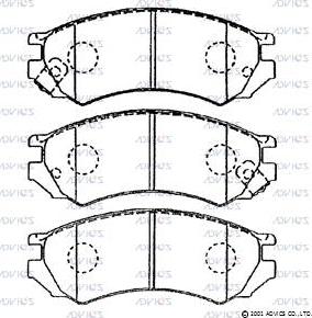 Advics SN783P - Kit pastiglie freno, Freno a disco autozon.pro