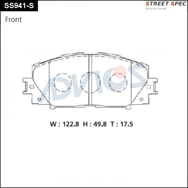 Advics SS941-S - Kit pastiglie freno, Freno a disco autozon.pro