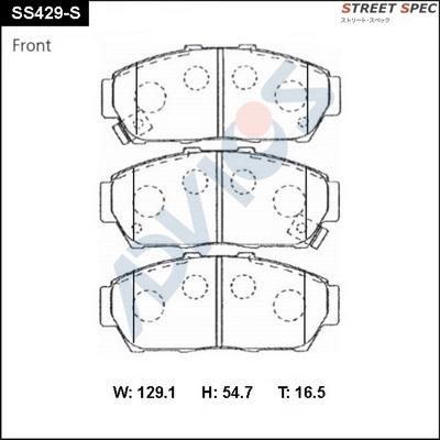 Advics SS429-S - Kit pastiglie freno, Freno a disco autozon.pro