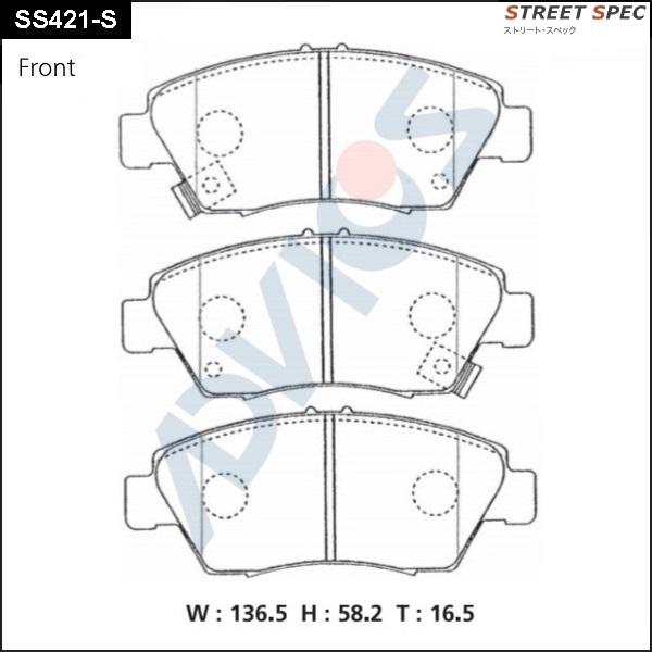 Advics SS421-S - Kit pastiglie freno, Freno a disco autozon.pro