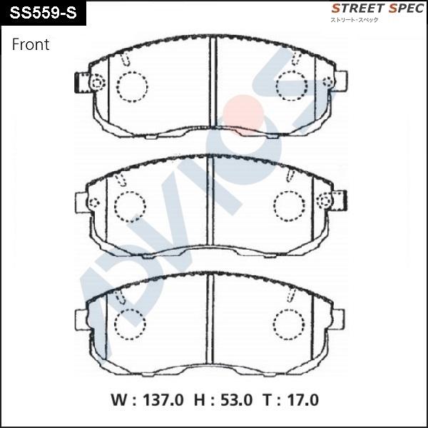 Advics SS559-S - Kit pastiglie freno, Freno a disco autozon.pro