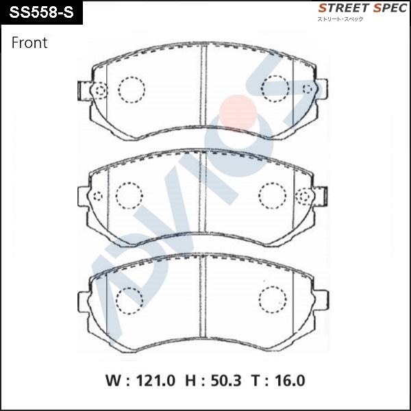 Advics SS558-S - Kit pastiglie freno, Freno a disco autozon.pro