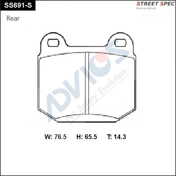 Advics SS691-S - Kit pastiglie freno, Freno a disco autozon.pro