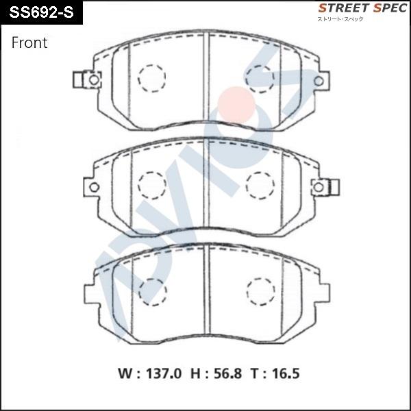 Advics SS692-S - Kit pastiglie freno, Freno a disco autozon.pro