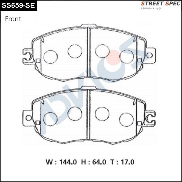 Advics SS659-SE - Kit pastiglie freno, Freno a disco autozon.pro