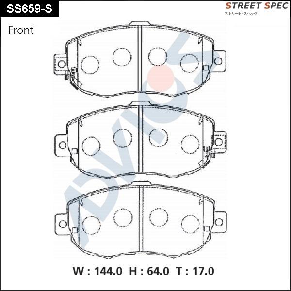 Advics SS659-S - Kit pastiglie freno, Freno a disco autozon.pro