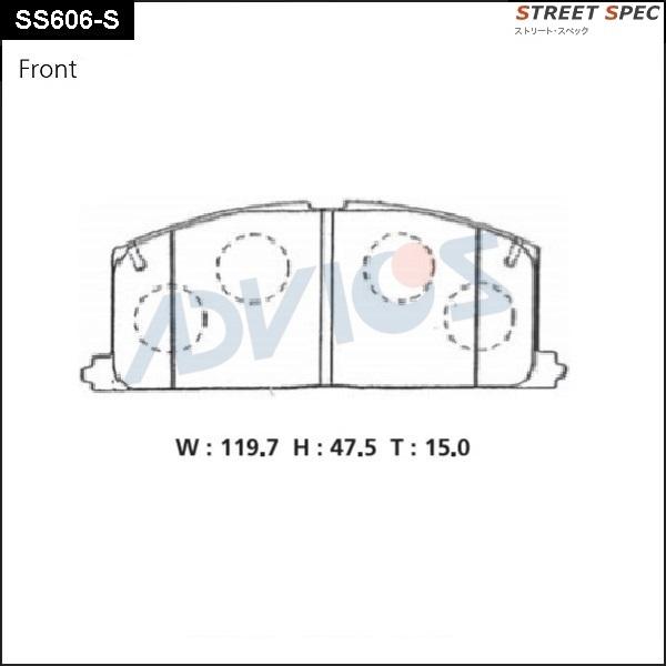 Advics SS606-S - Kit pastiglie freno, Freno a disco autozon.pro