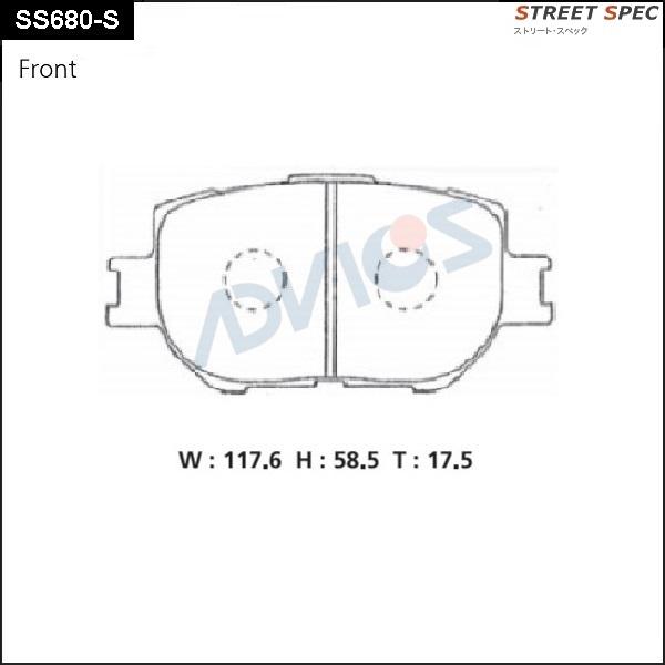 Advics SS680-S - Kit pastiglie freno, Freno a disco autozon.pro