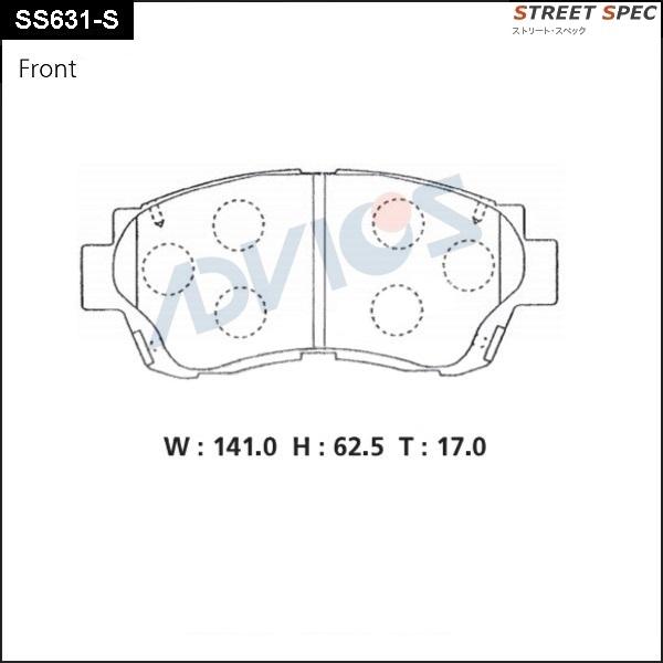 Advics SS631-S - Kit pastiglie freno, Freno a disco autozon.pro