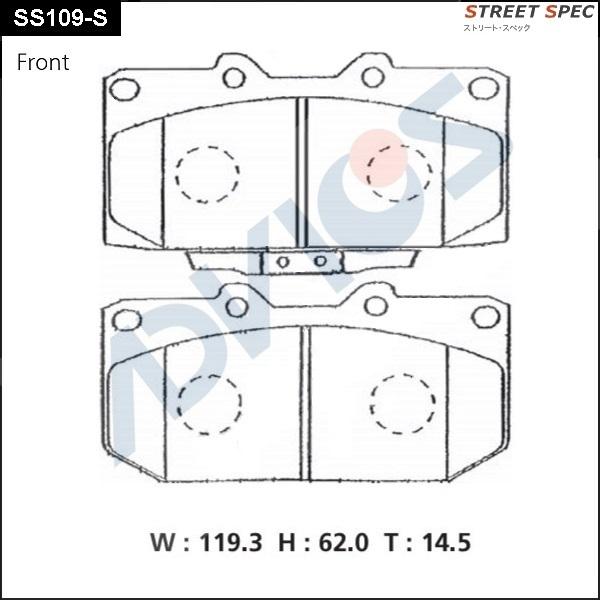 Advics SS109-S - Kit pastiglie freno, Freno a disco autozon.pro