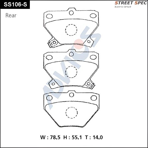 Advics SS106-S - Kit pastiglie freno, Freno a disco autozon.pro