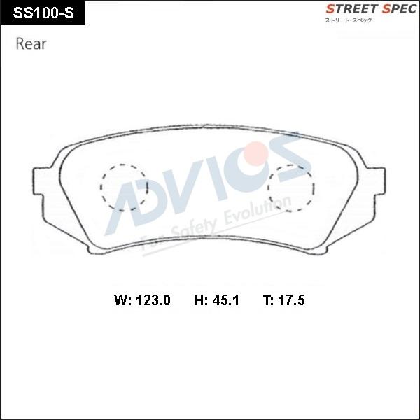 Advics SS100-S - Kit pastiglie freno, Freno a disco autozon.pro