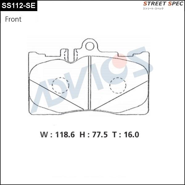 Advics SS112-SE - Kit pastiglie freno, Freno a disco autozon.pro