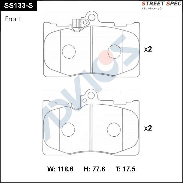 Advics SS133-S - Kit pastiglie freno, Freno a disco autozon.pro