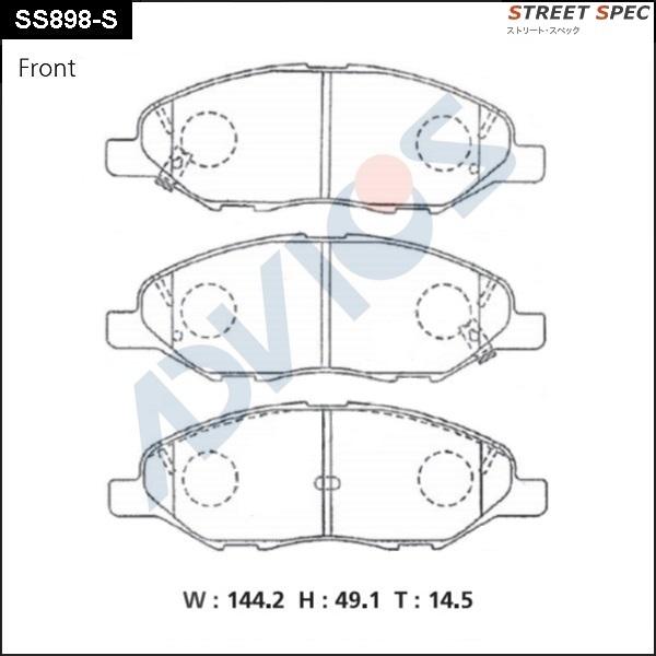 Advics SS898-S - Kit pastiglie freno, Freno a disco autozon.pro